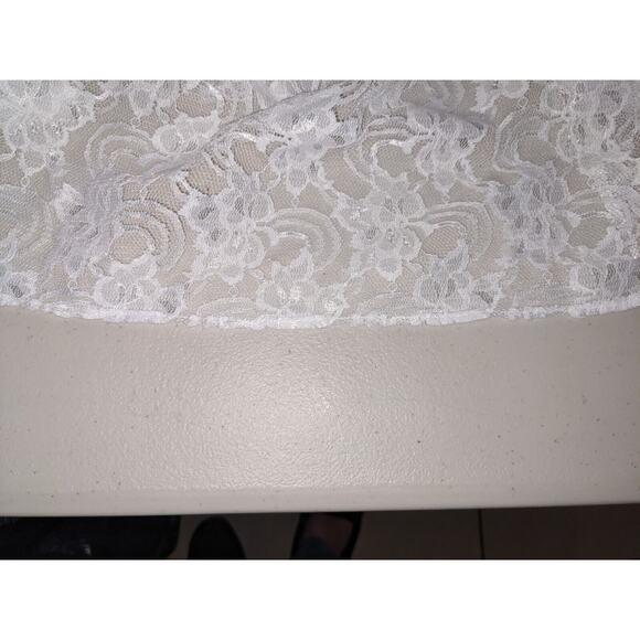 Vintage white Lace Short Sleeve cardigan Robe large - Picture 5 of 5